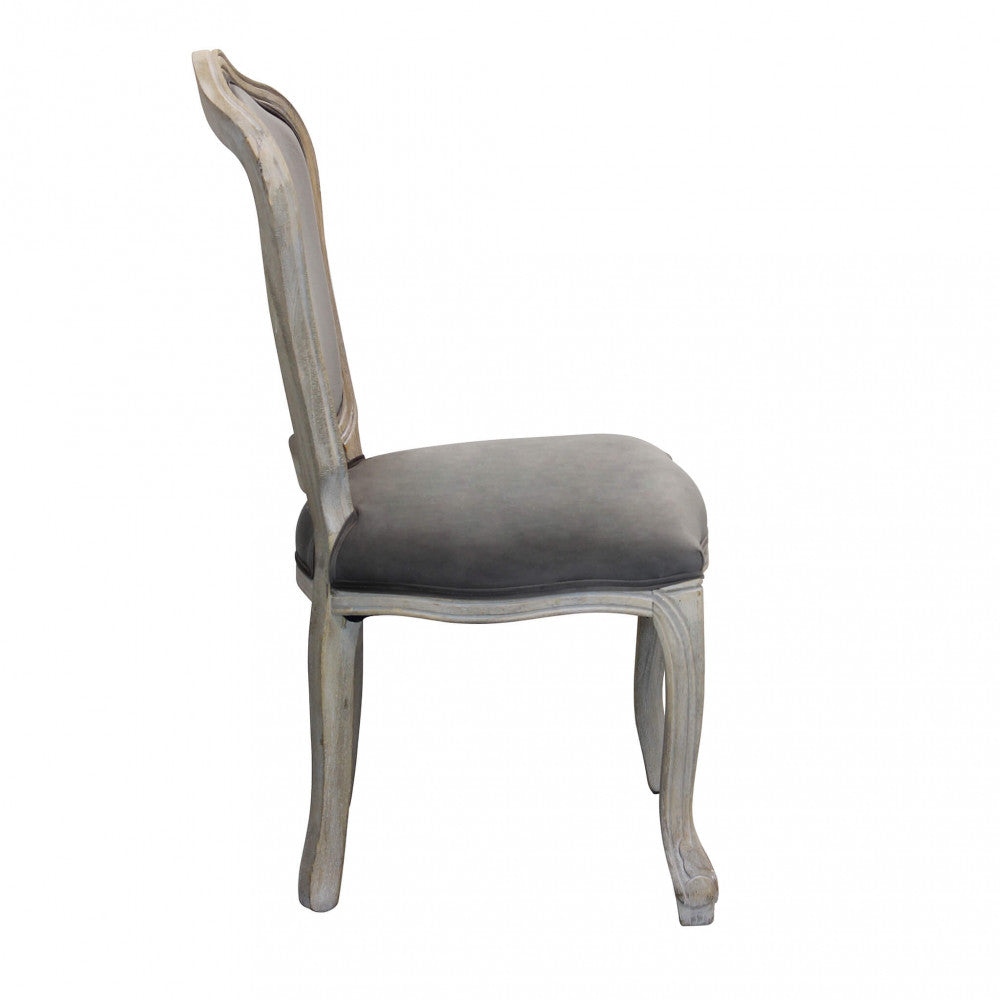 Charlene chair in taupe velvet