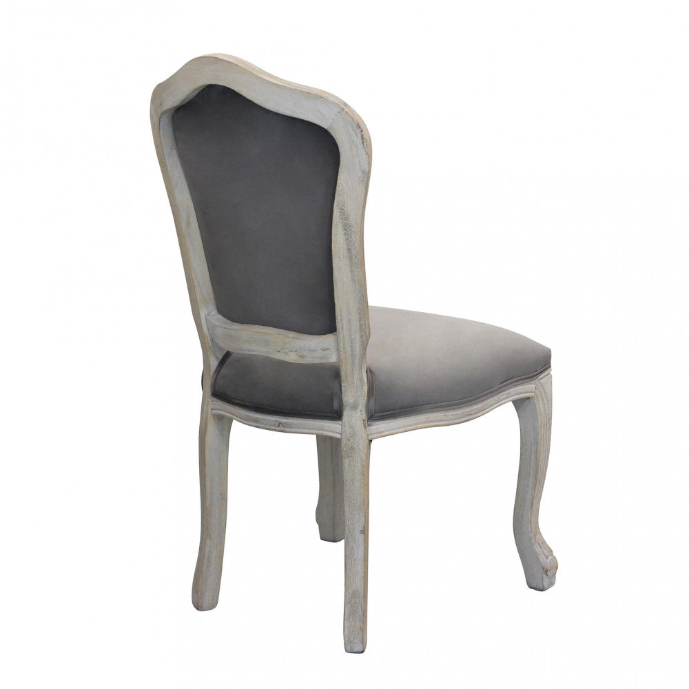 Charlene chair in taupe velvet