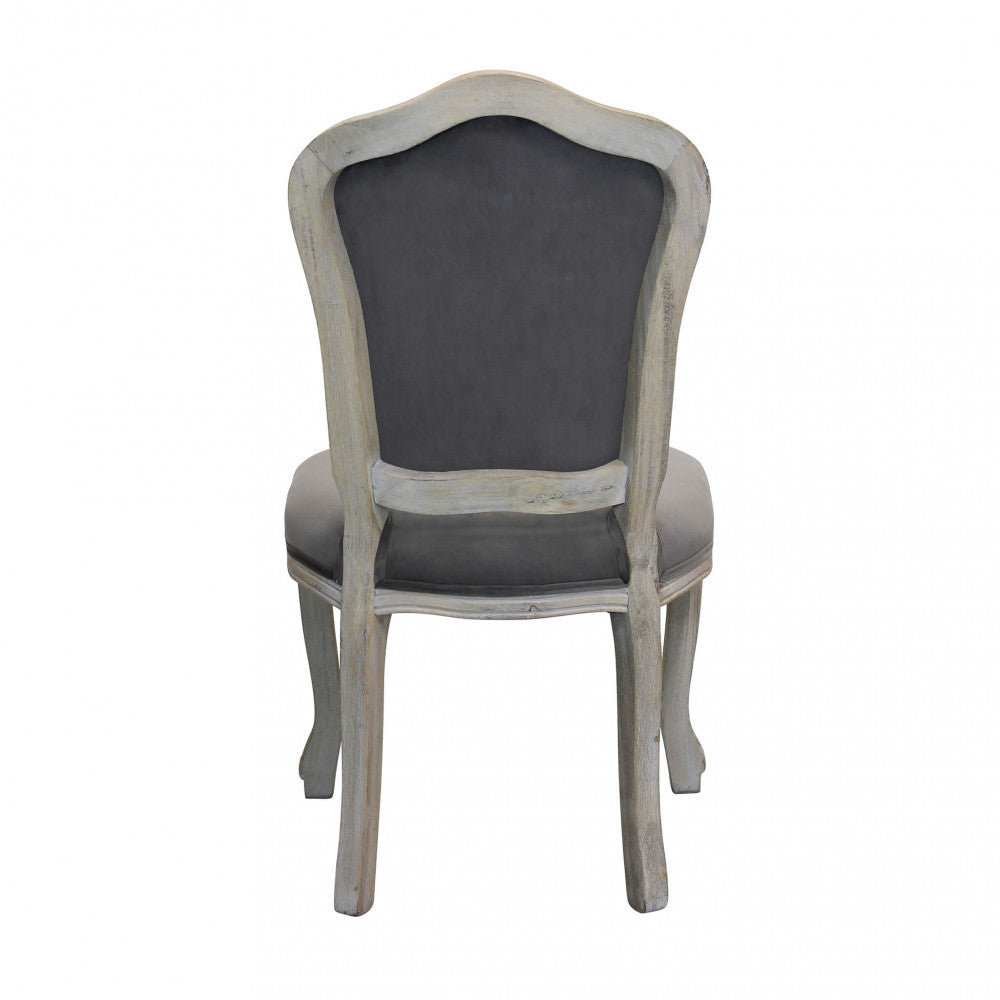 Charlene chair in taupe velvet