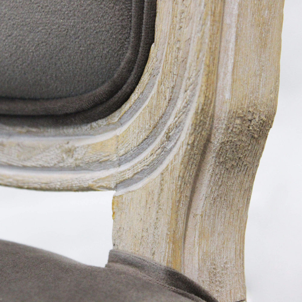 Charlene chair in taupe velvet