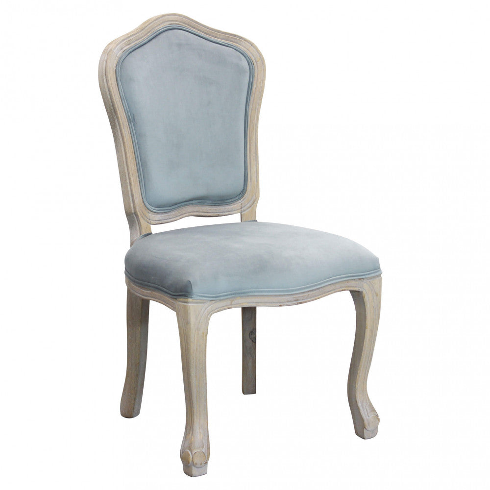 Sedia charlene in velluto grigio