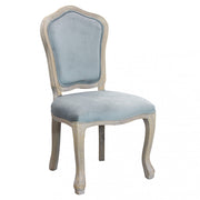 Sedia charlene in velluto grigio