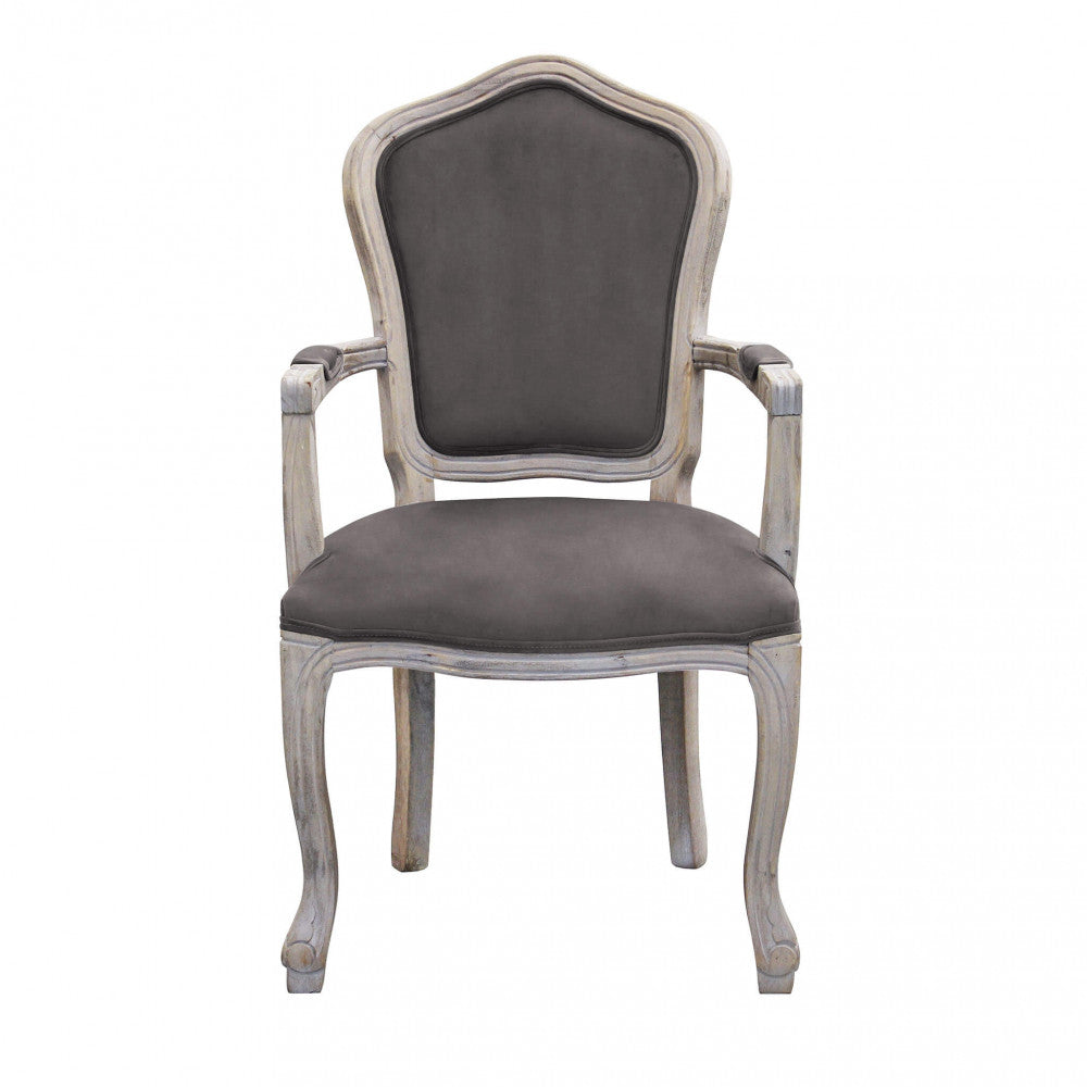 Poltrona charlene in velluto taupe