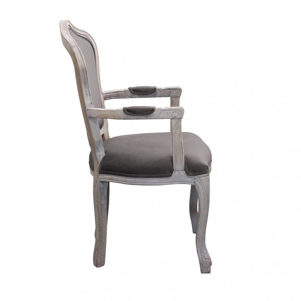 Poltrona charlene in velluto taupe