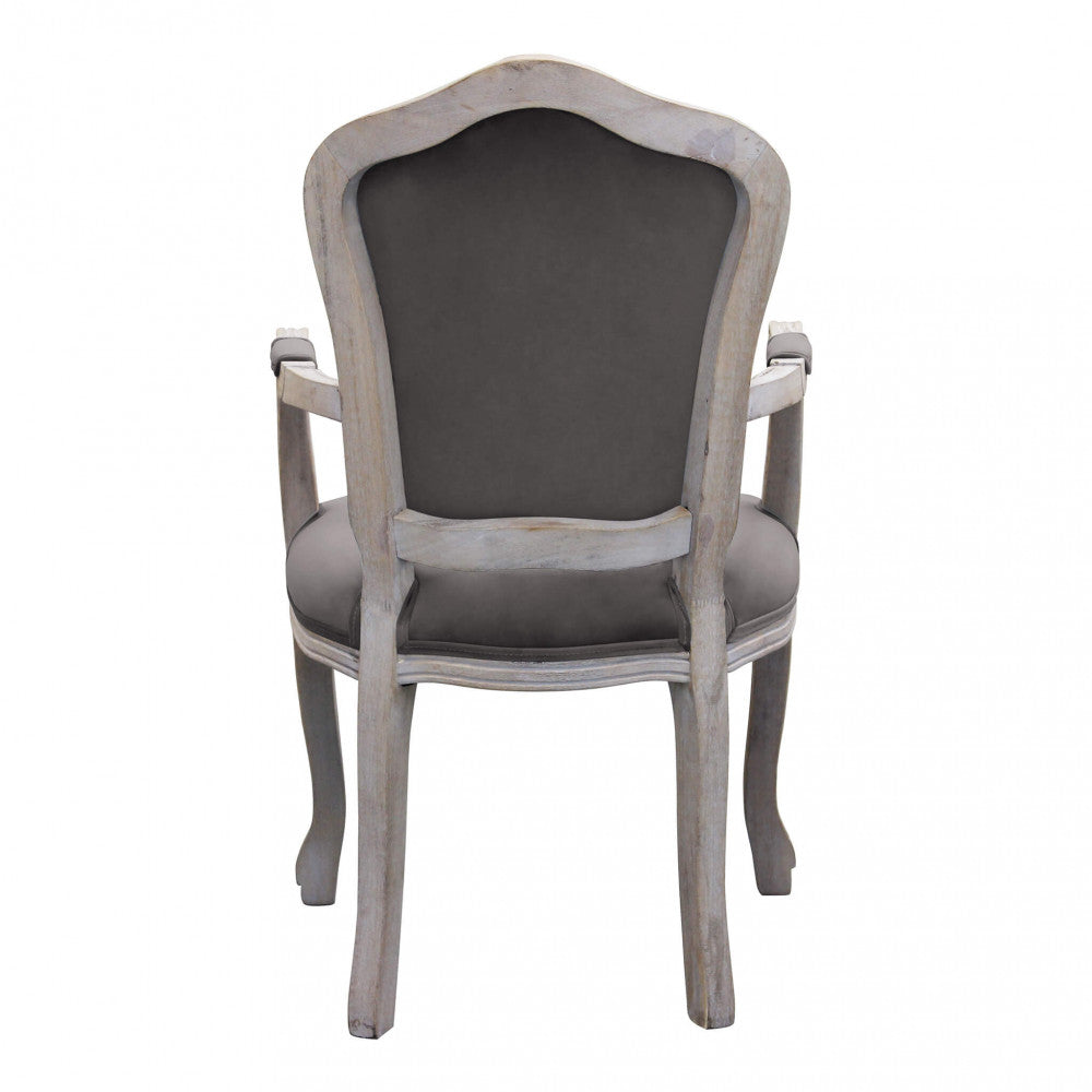 Poltrona charlene in velluto taupe