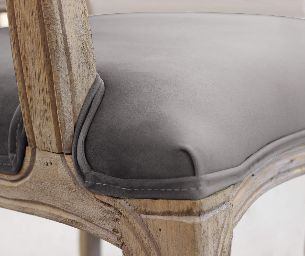 Poltrona charlene in velluto taupe