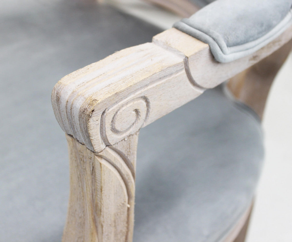 Poltrona charlene in velluto grigio