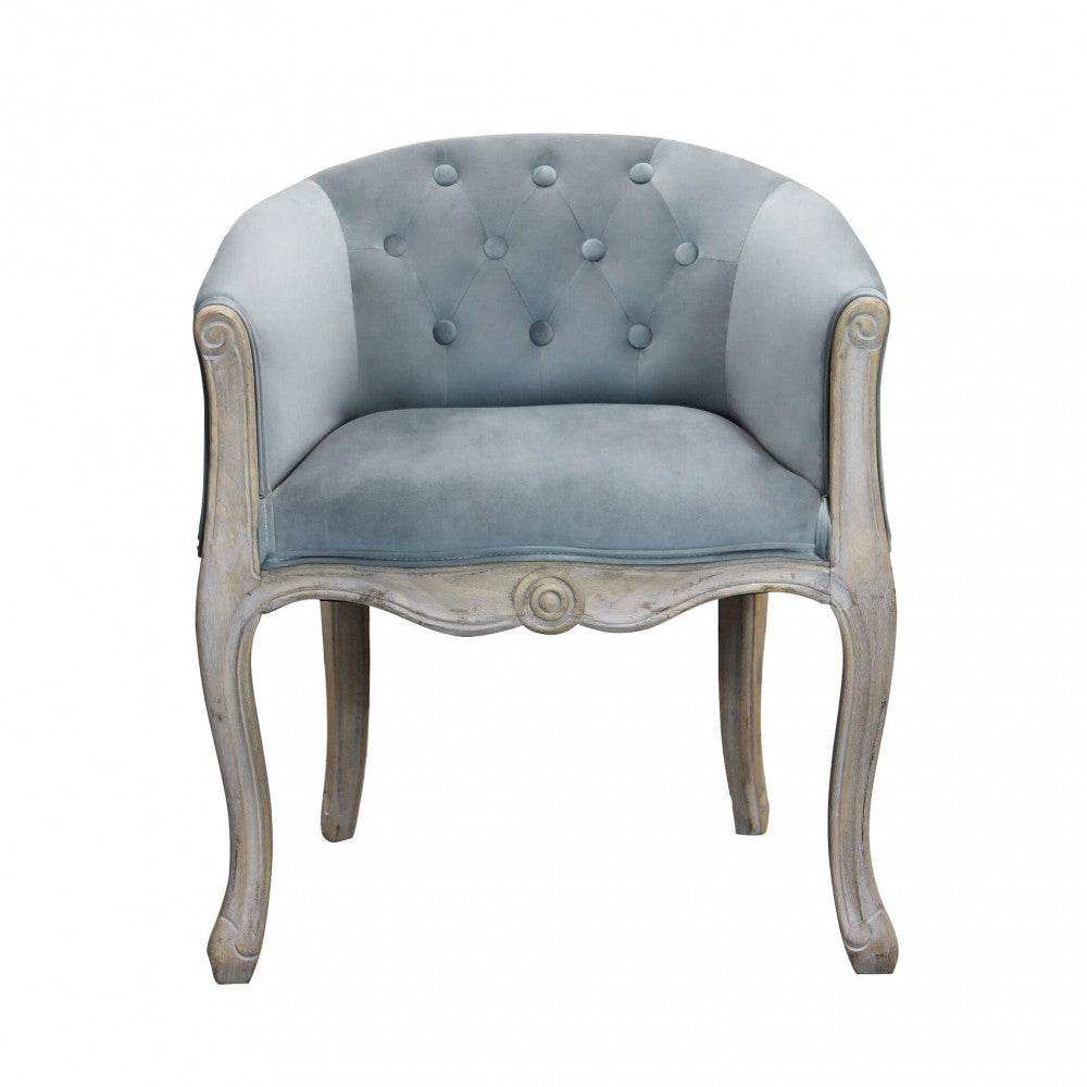 Poltrona coreen in velluto grigio