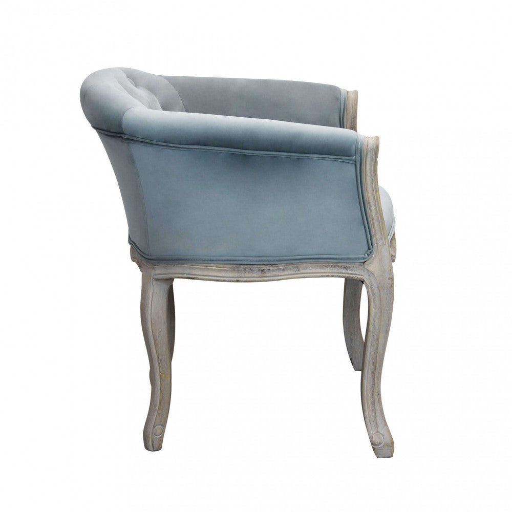 Poltrona coreen in velluto grigio