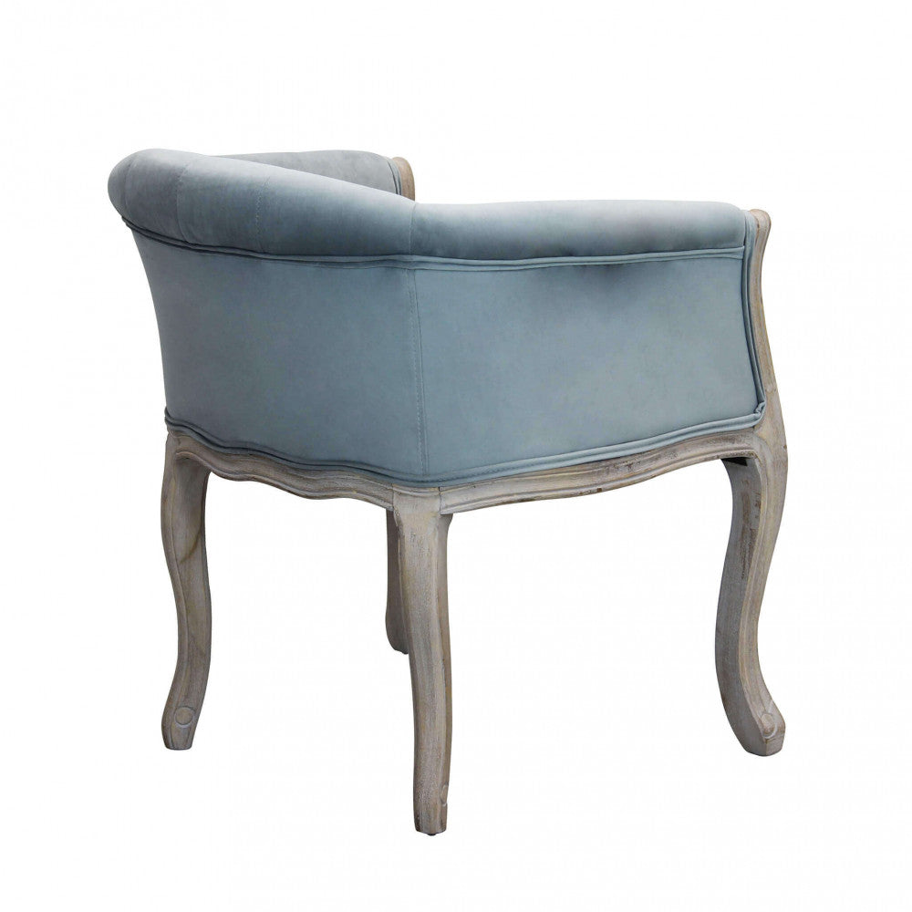 Poltrona coreen in velluto grigio