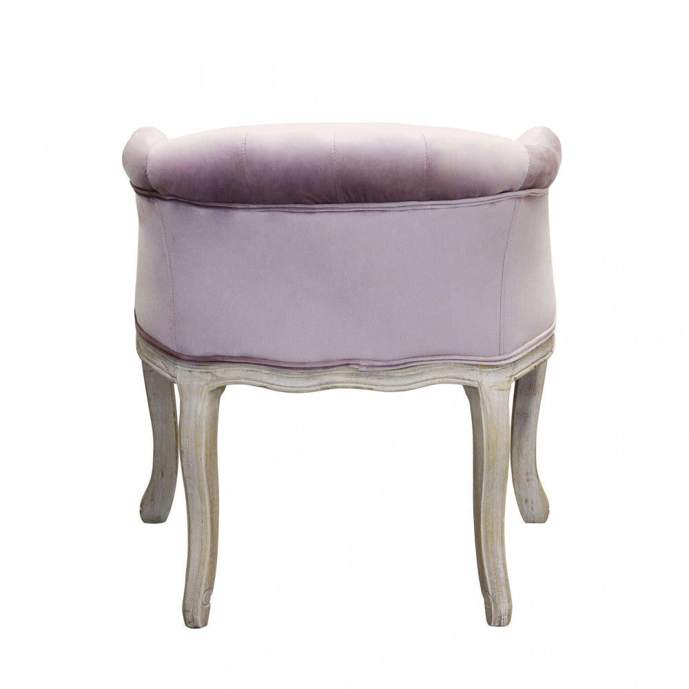 Coreen armchair in pink velvet