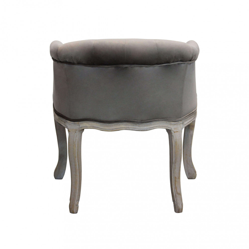 Poltrona coreen in velluto taupe