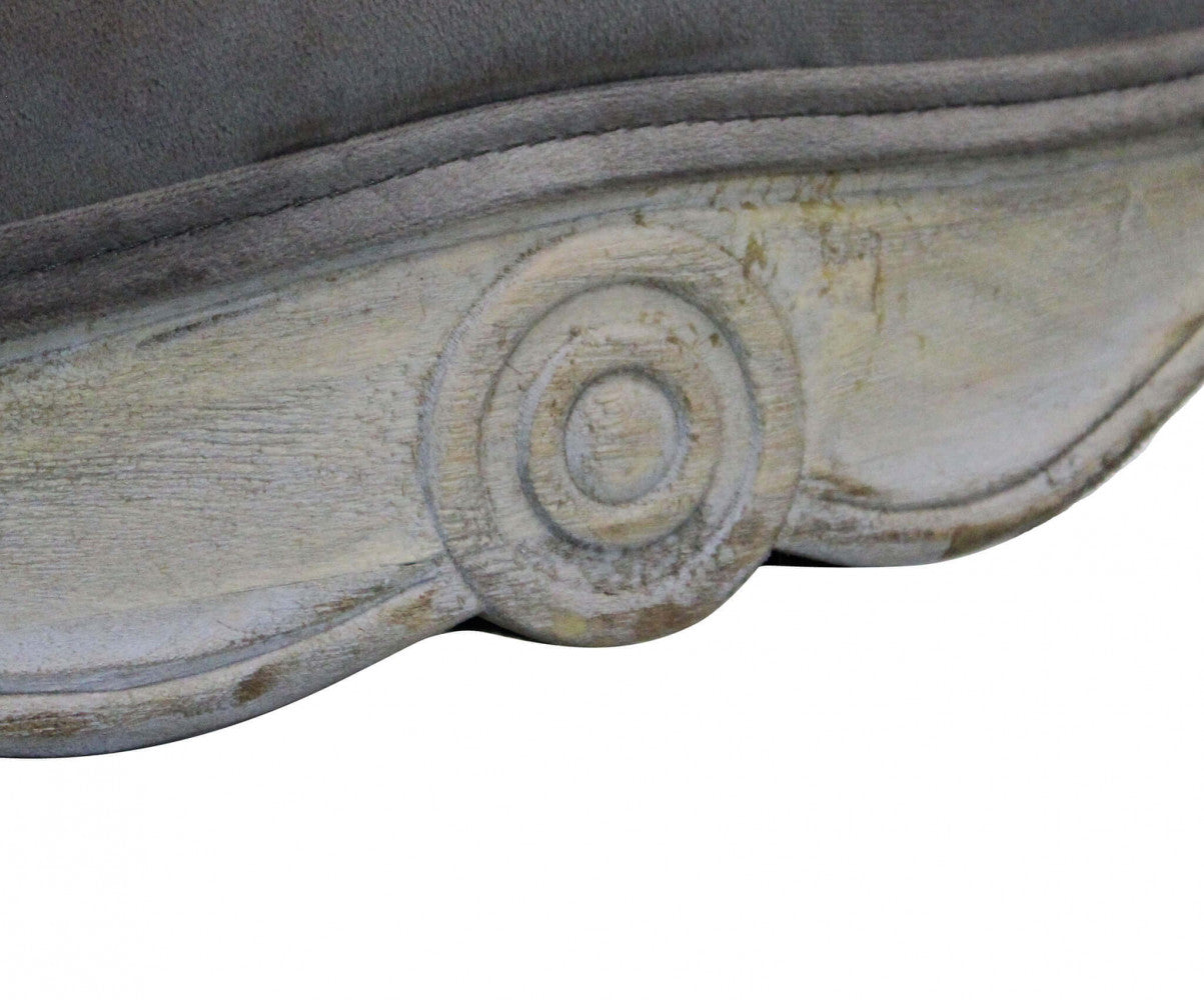 Poltrona coreen in velluto taupe