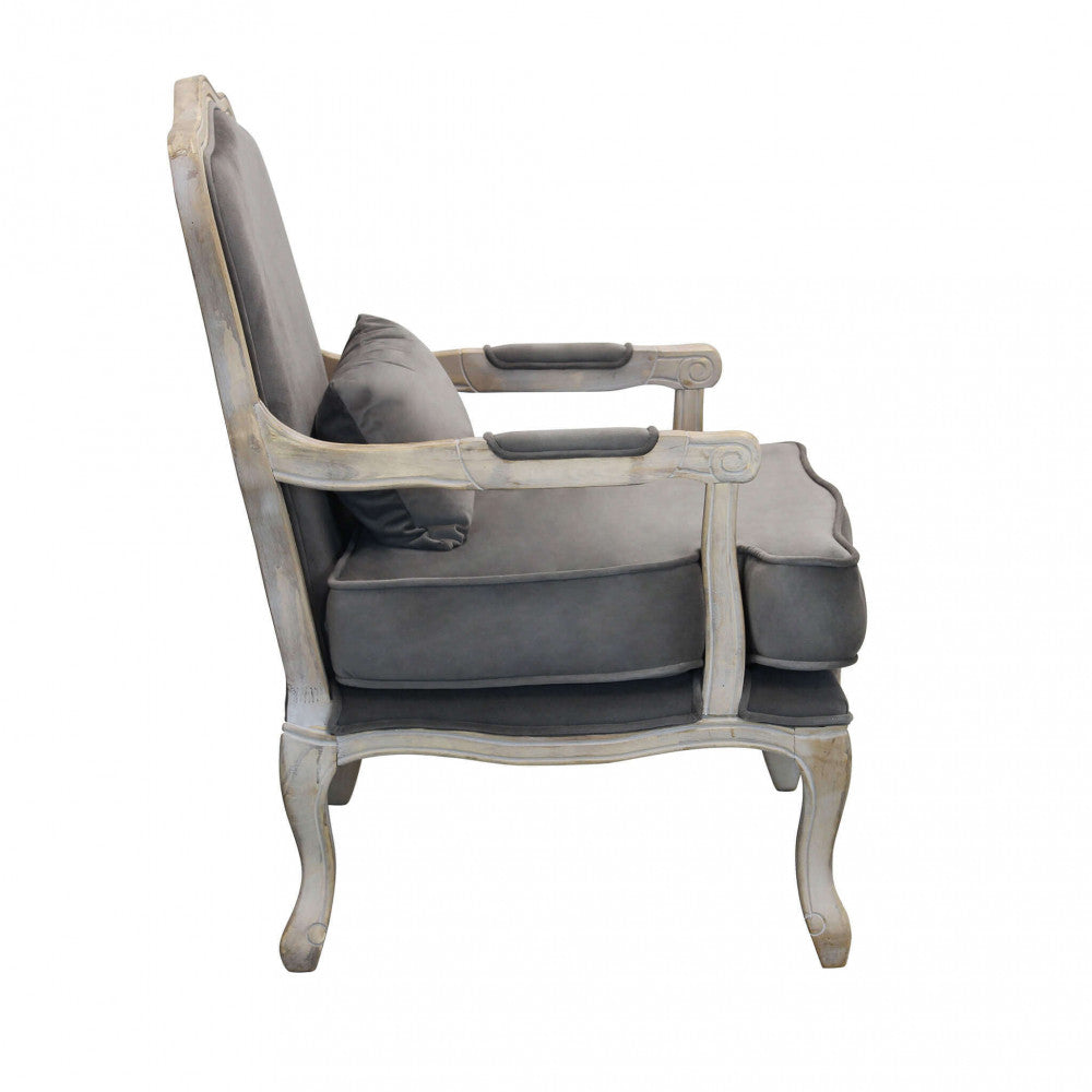 Poltrona christy in velluto taupe