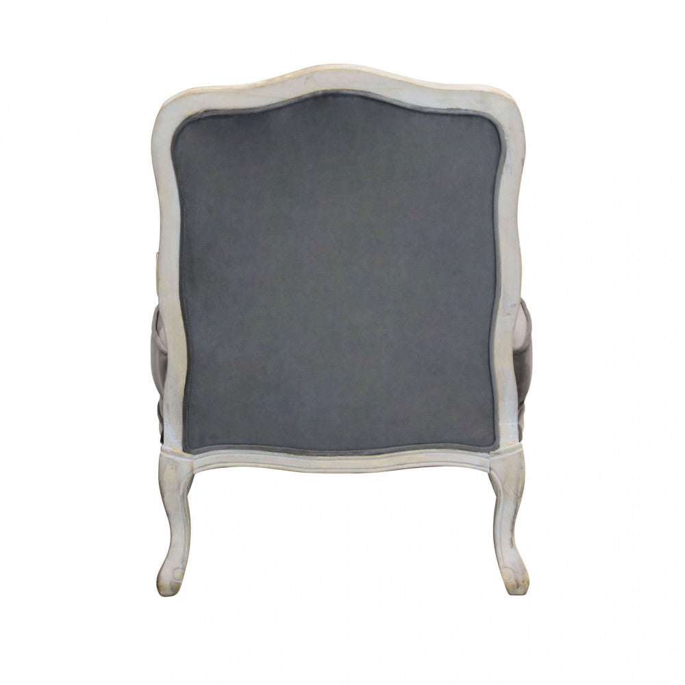 Poltrona christy in velluto taupe