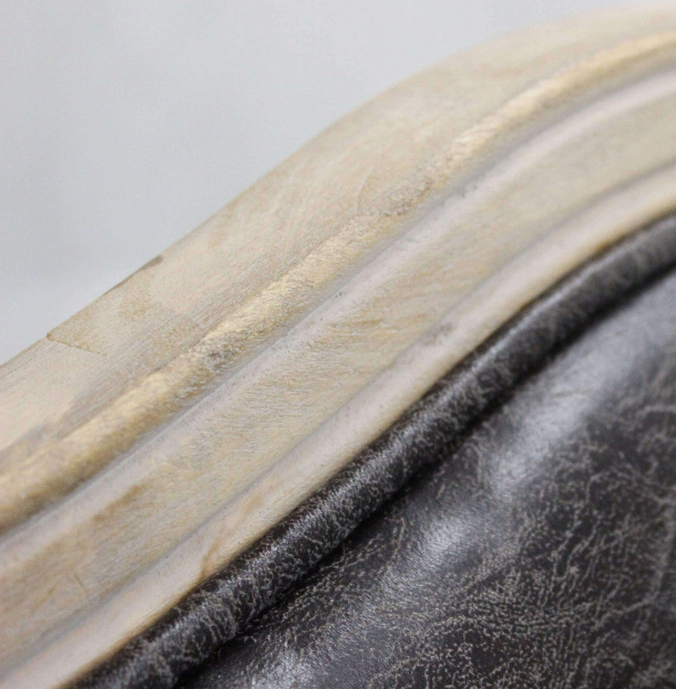 Poltrona christy in ecopelle vintage grigio