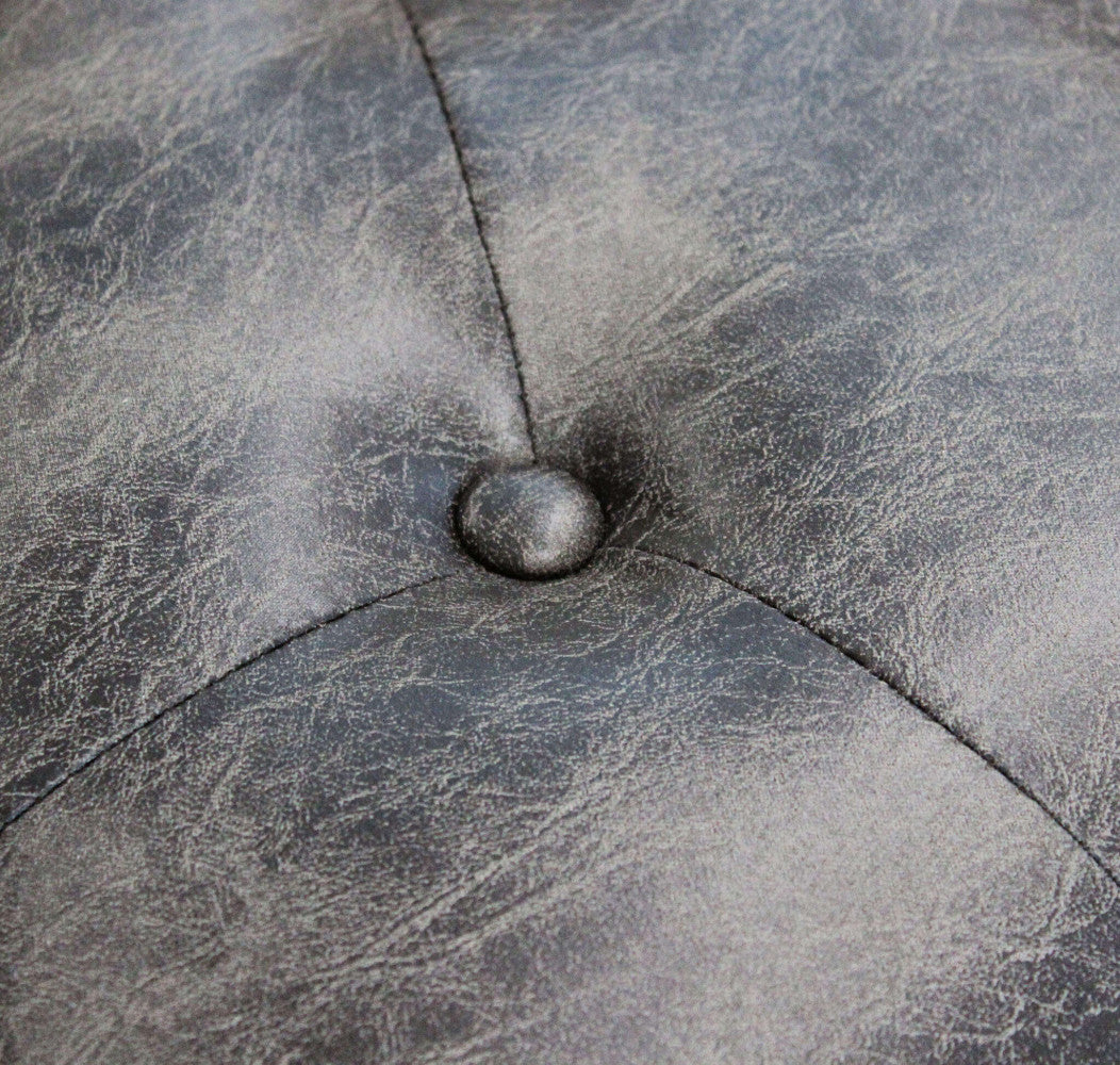 Panca margi in in ecopelle vintage grigio