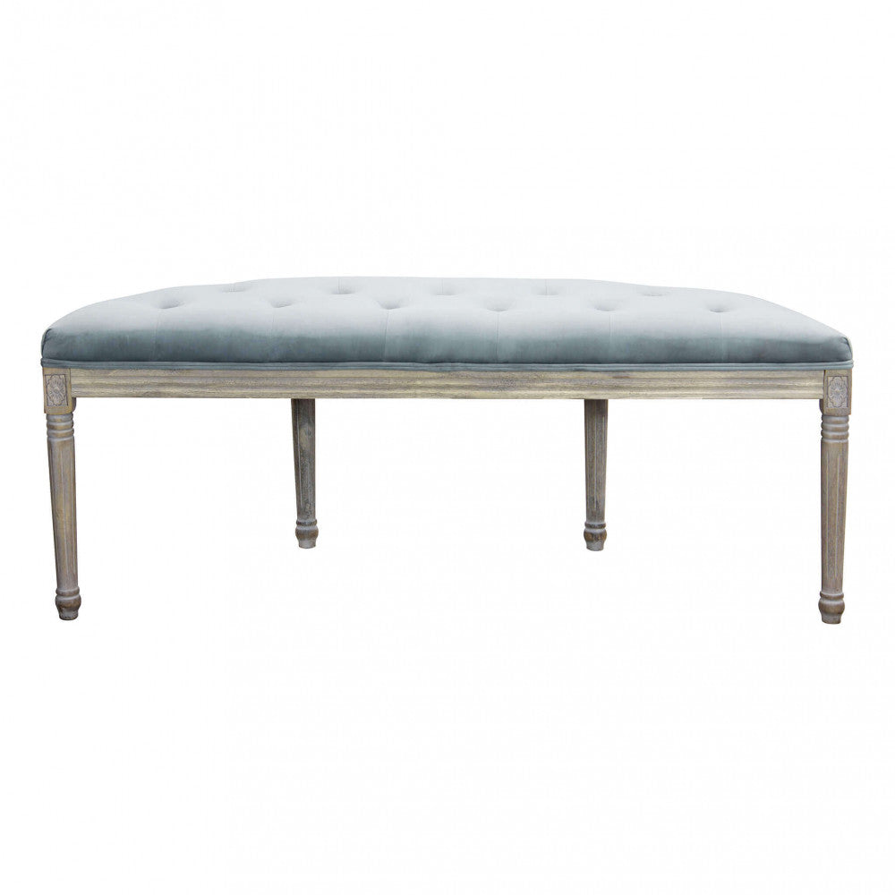 Panca margi in velluto grigio