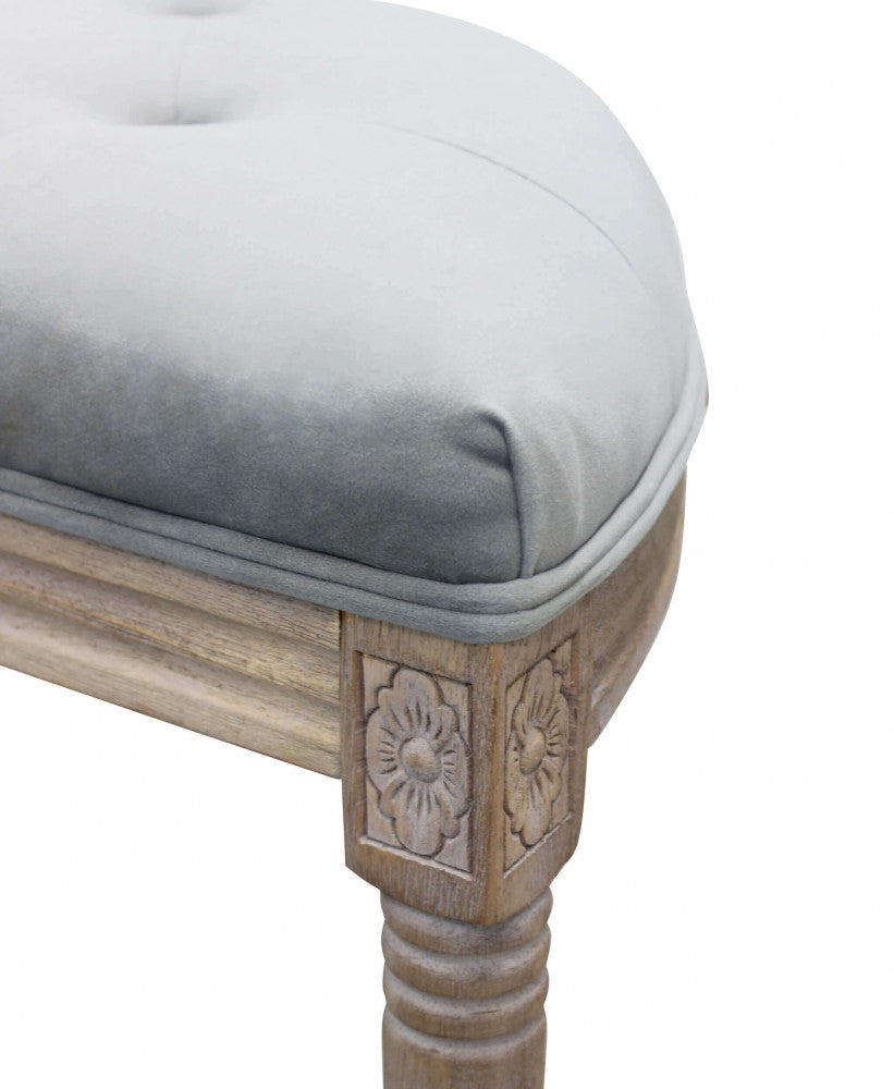 Panca margi in velluto grigio