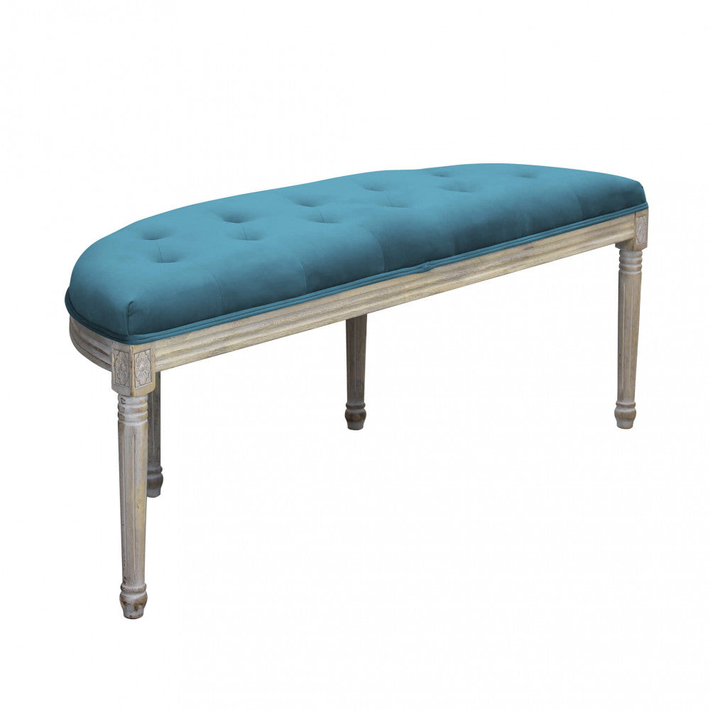 Panca margi in velluto blu