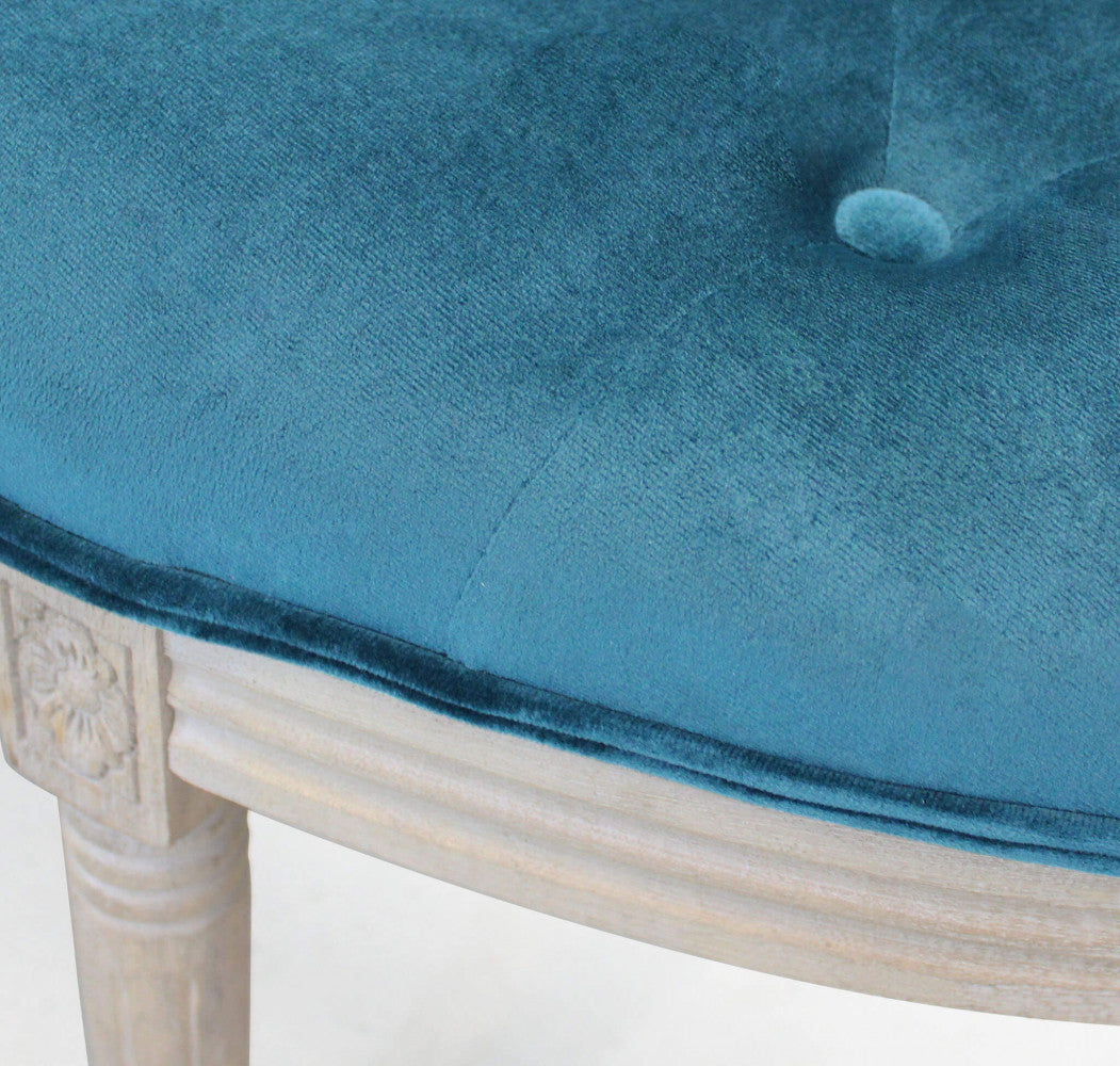 Panca margi in velluto blu