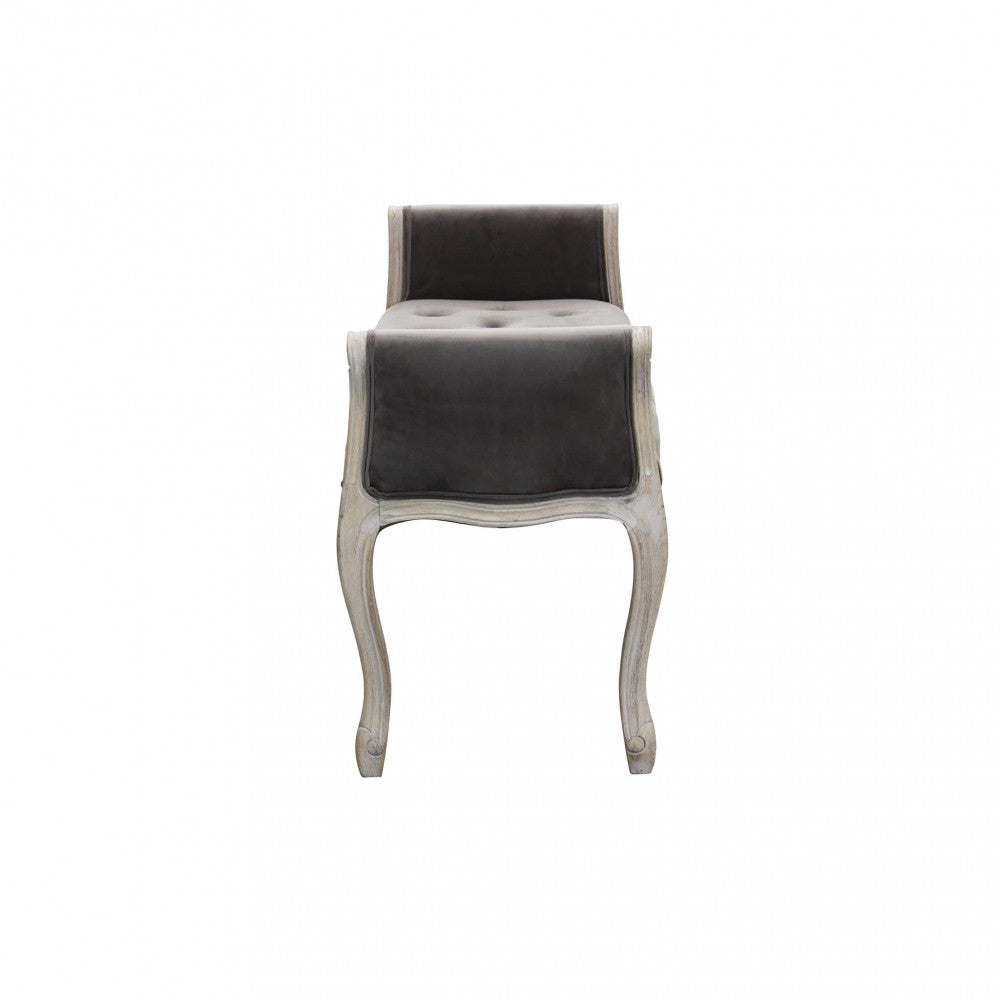 Panca madelyn in velluto taupe