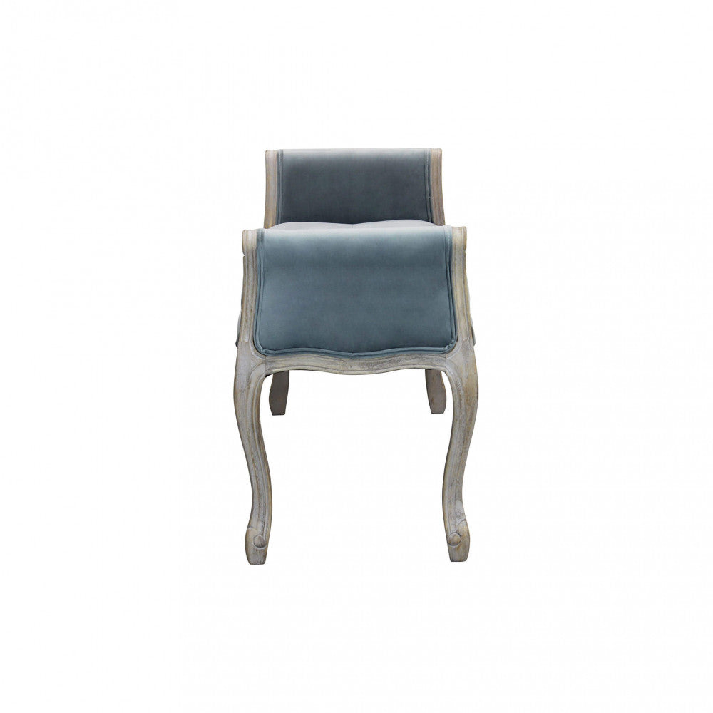 Panca madelyn in velluto grigio