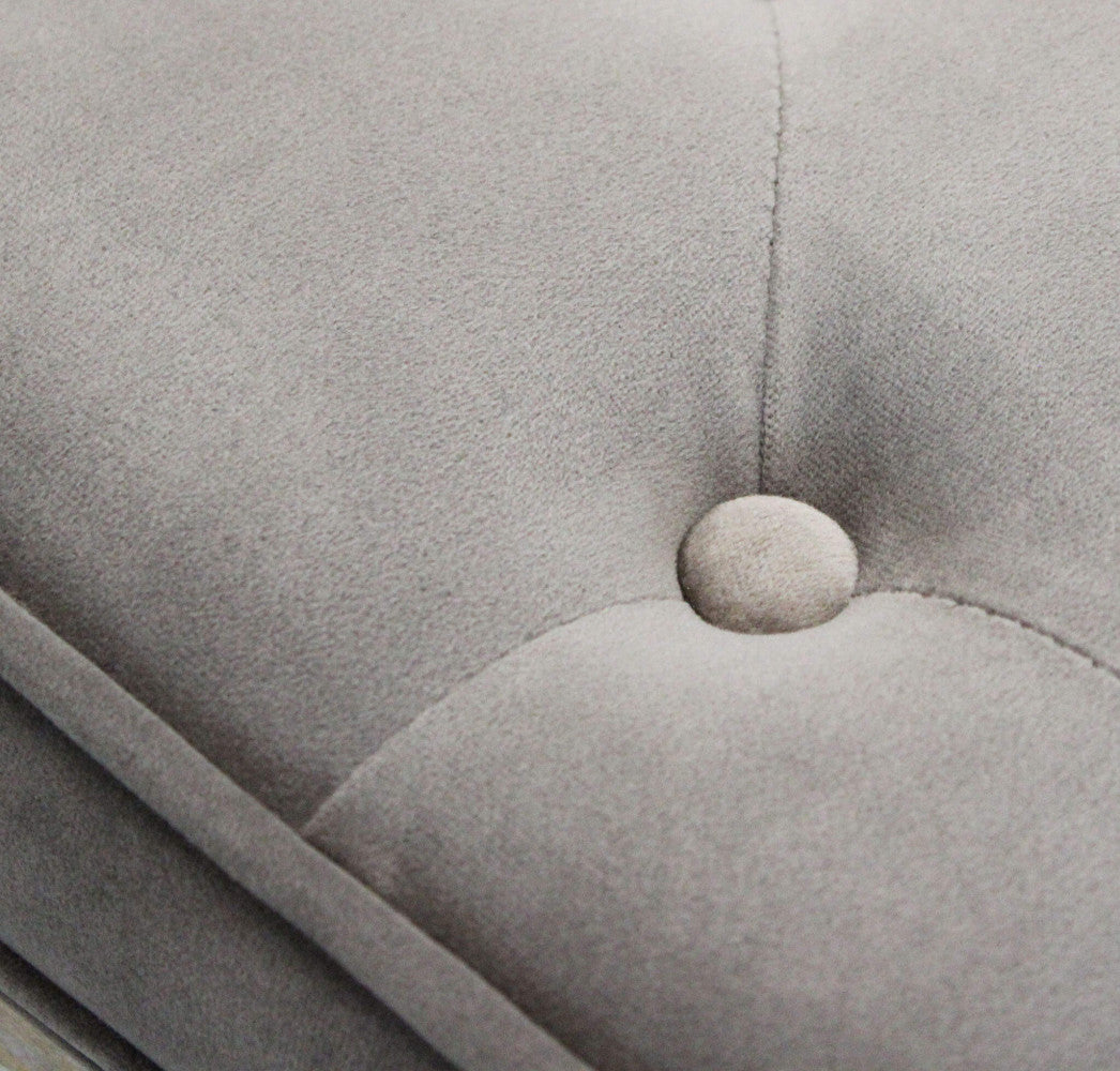 Sgabello marly in velluto taupe