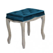 Sgabello marly in velluto blu
