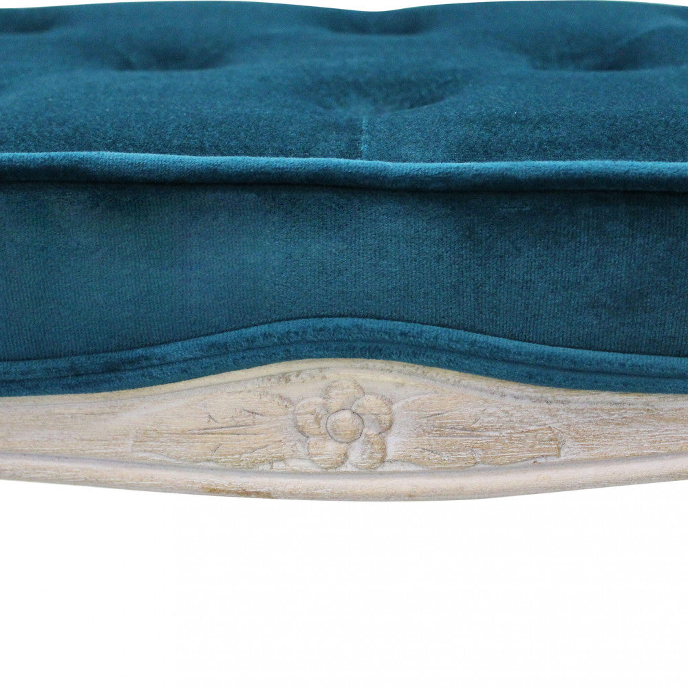 Sgabello marly in velluto blu