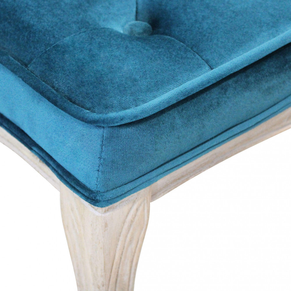 Sgabello marly in velluto blu