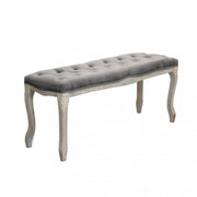 Misty bench in taupe velvet