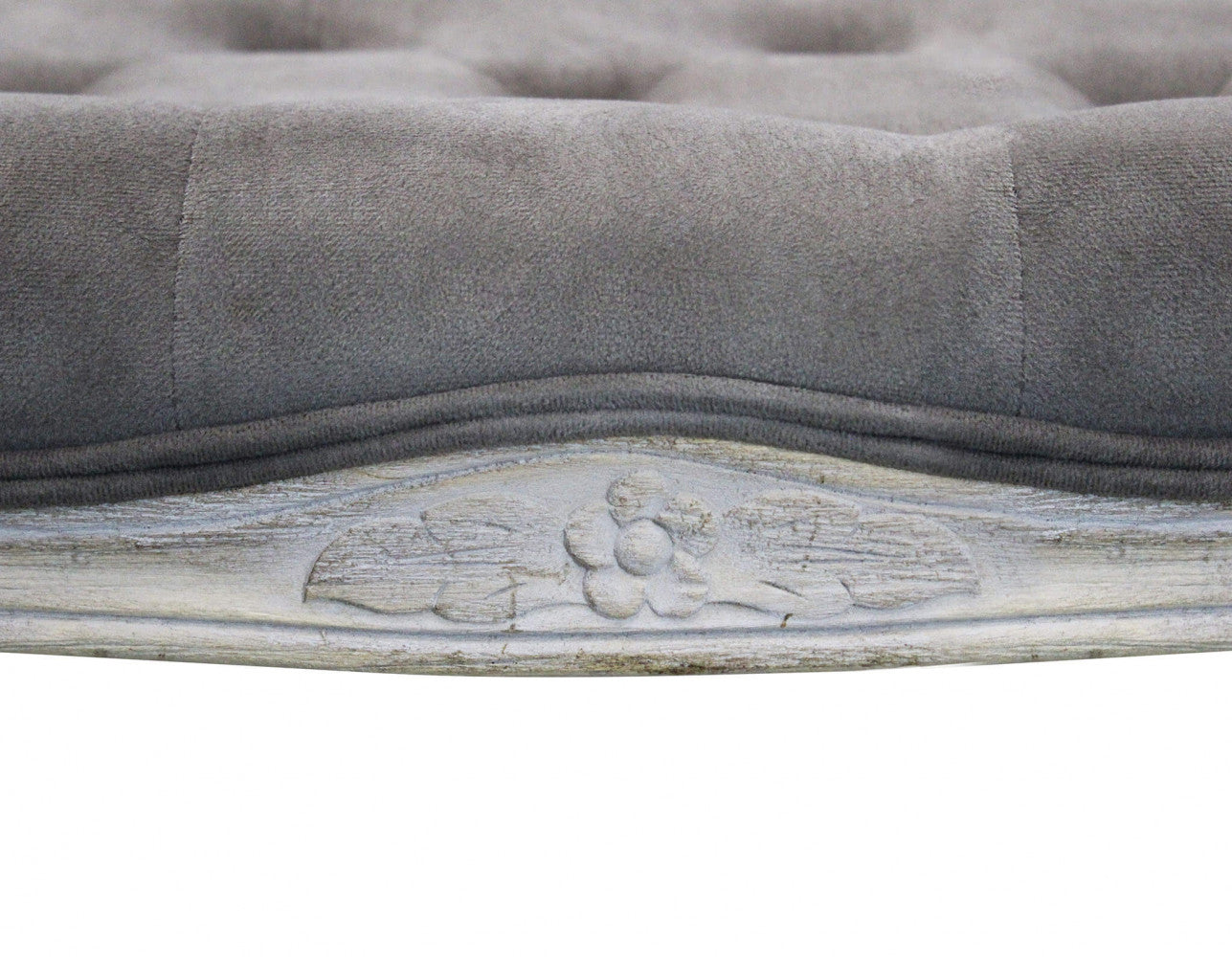 Misty bench in taupe velvet