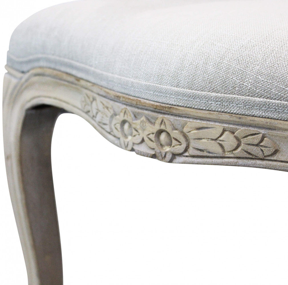 Poltrona romy in tessuto grigio