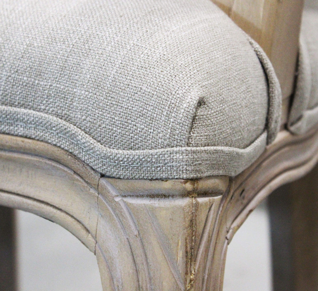 Poltrona romy in tessuto grigio