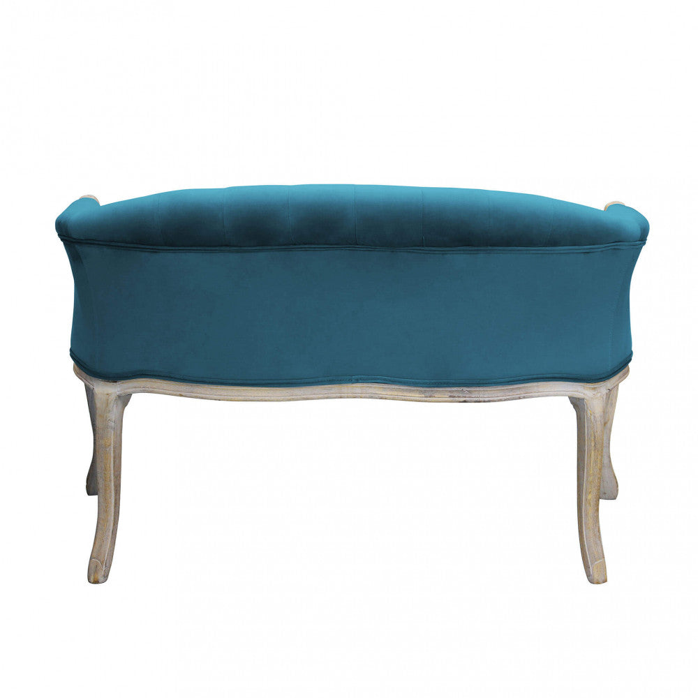 Divano coleman in velluto blu