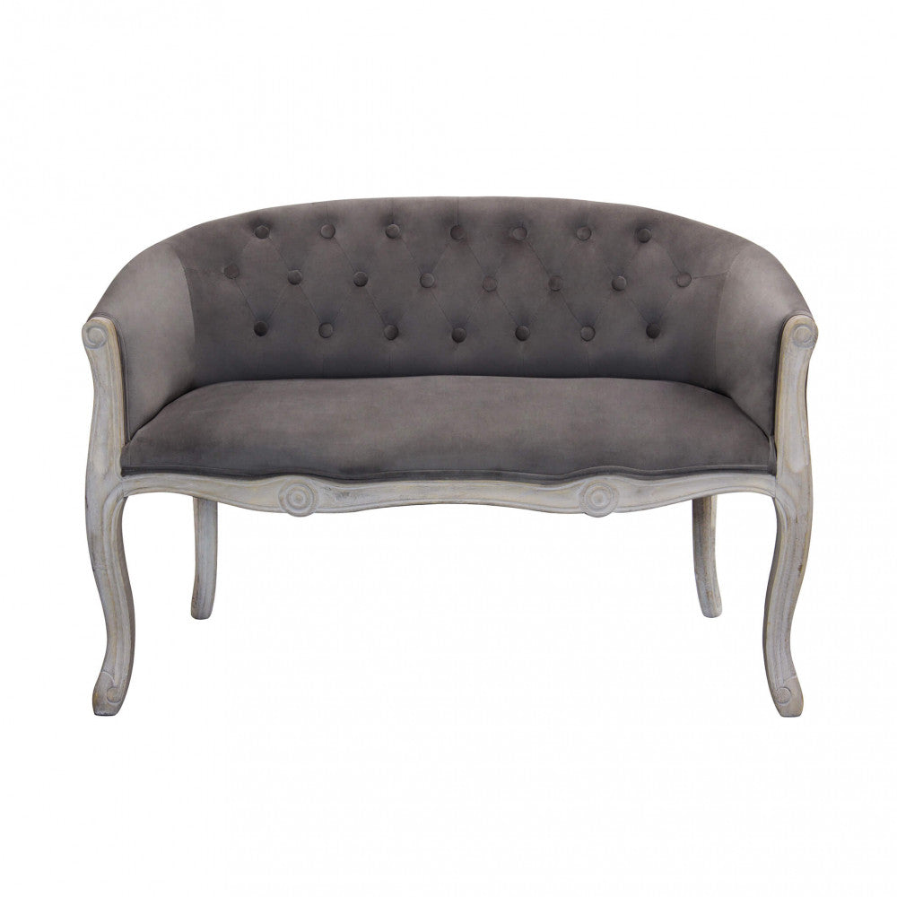 Divano coleman in velluto taupe