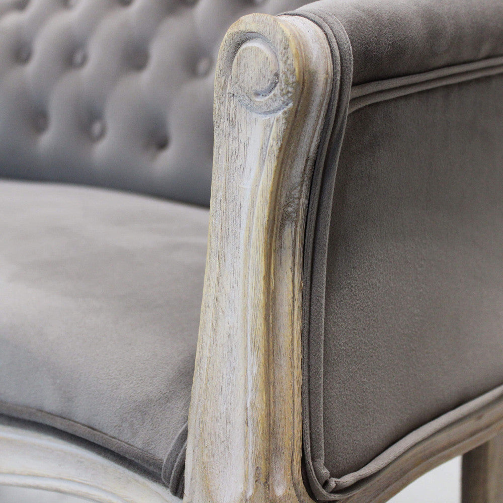 Divano coleman in velluto taupe