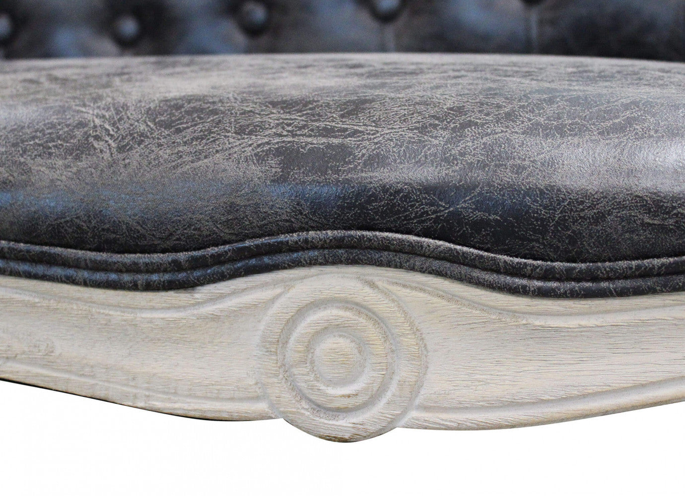 Divano coleman in ecopelle vintage grigio