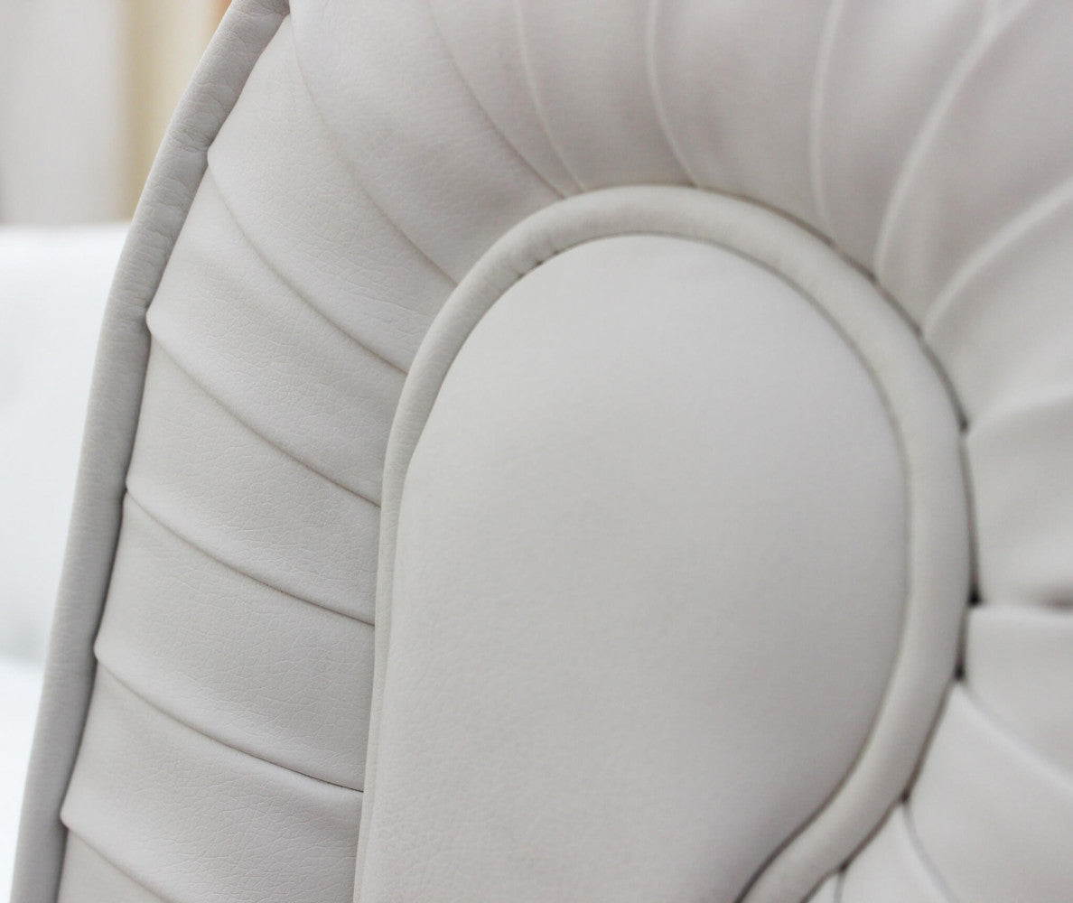 Divano 3 posti chesterfield in ecopelle bianco