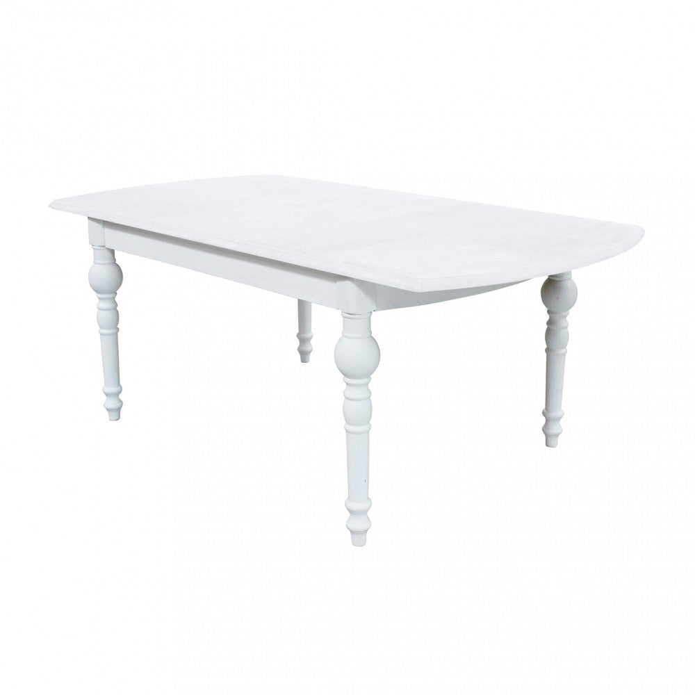 Tavolo cross round 150/190 x 100 bianco