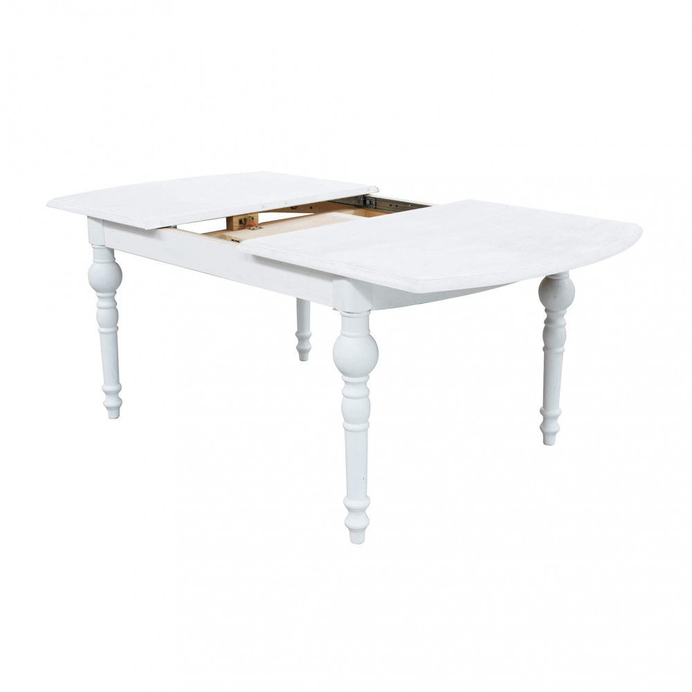 Tavolo cross round 150/190 x 100 bianco