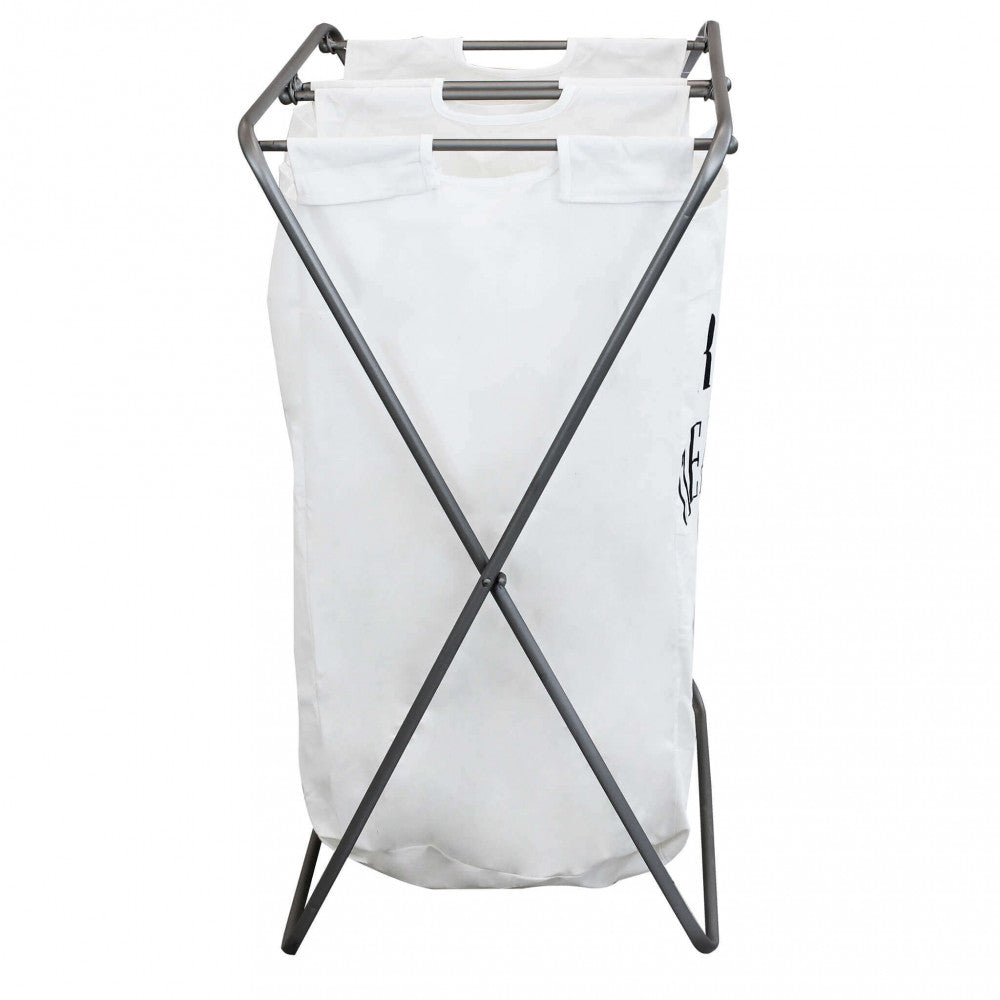 Porta biancheria in ferro e stoffa gérald