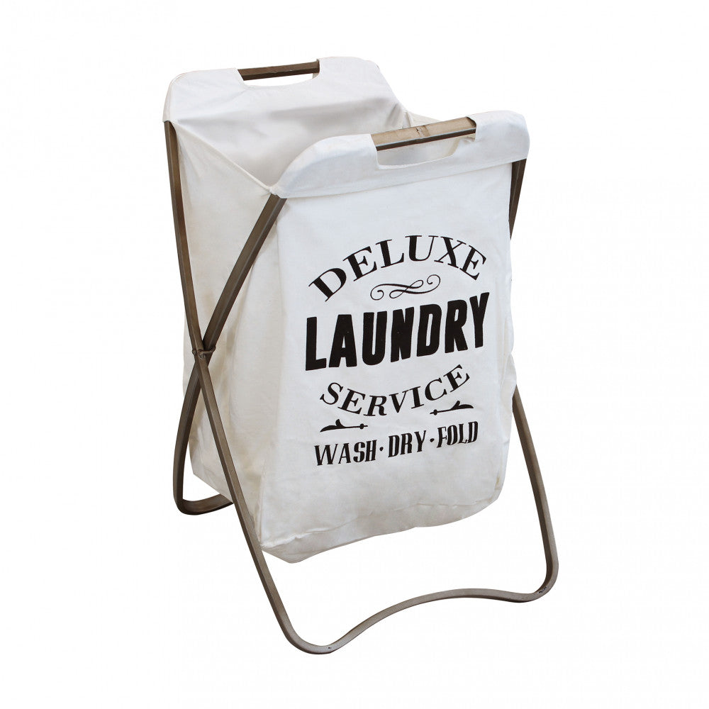 Porta biancheria in ferro e stoffa gilbert