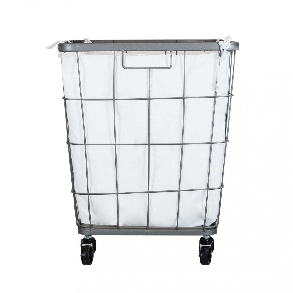 Porta biancheria in ferro e stoffa hélène