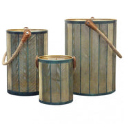 Set di 3 lanterne in metallo chloé