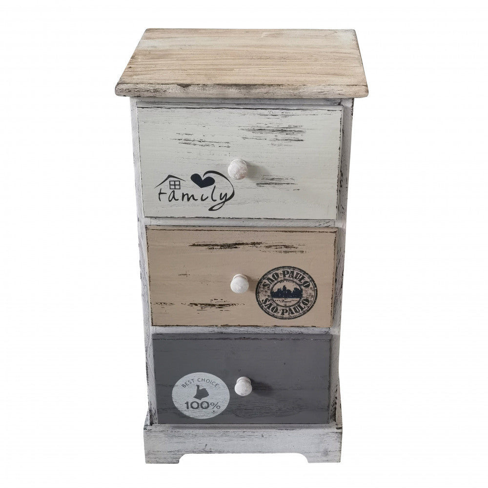 Mobiletto 3 cassetti bartolome