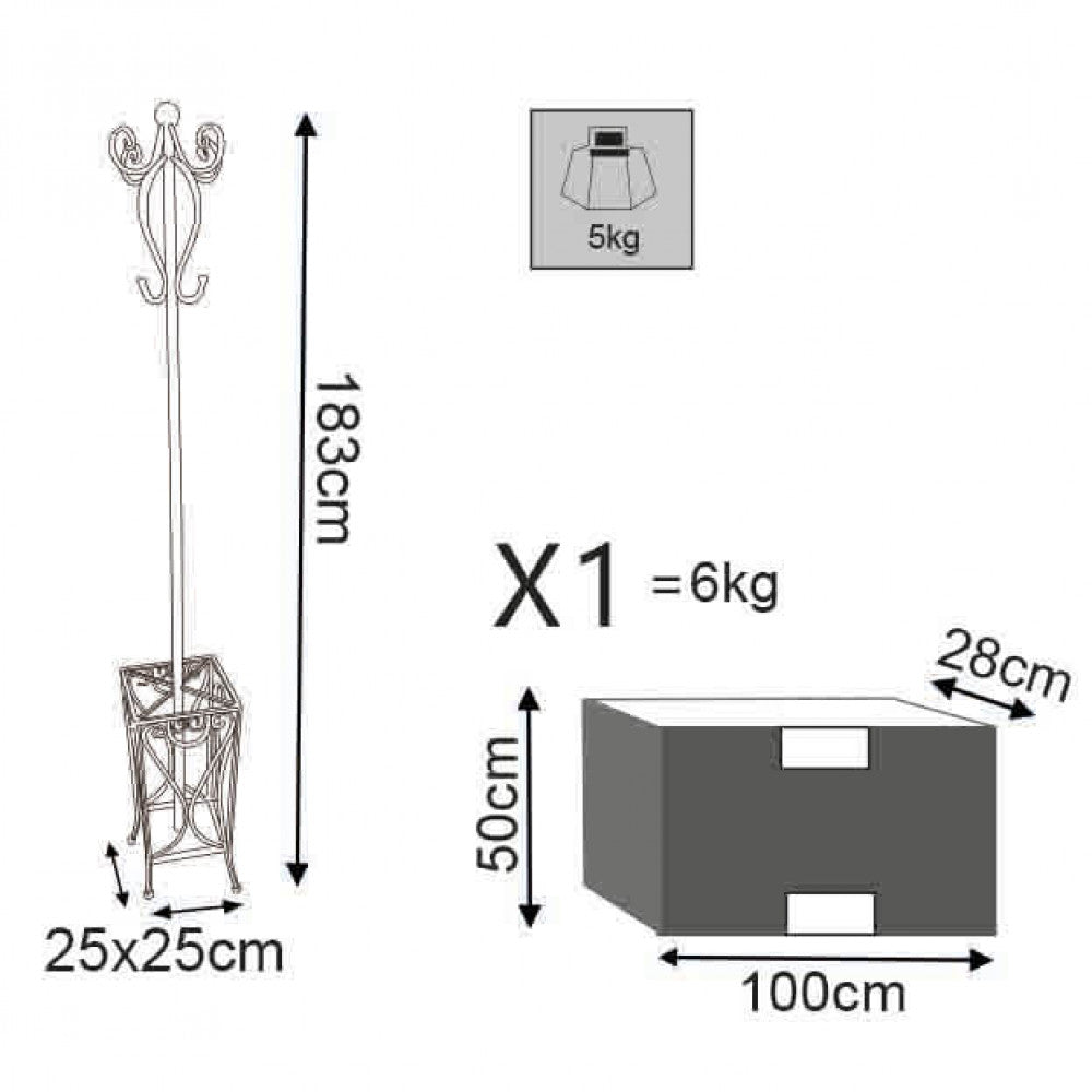 Gisèle coat stand in antique white
