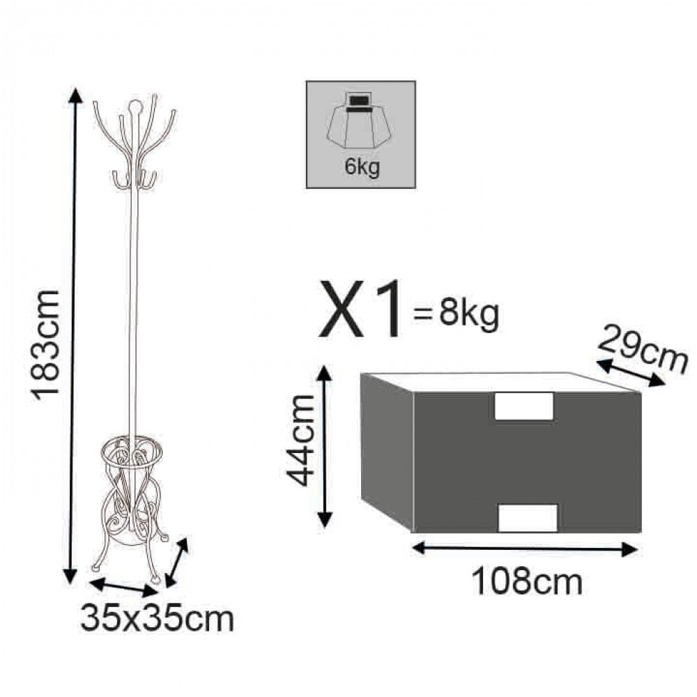 Yvette coat stand in antique white