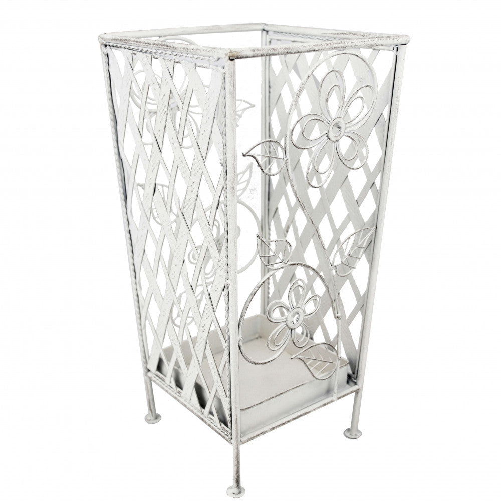 Juliette umbrella stand in antique white